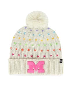 Michigan Wolverines KIDS 47 Brand Natural Sprinkles Cuff Knit Hat
