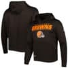 Cleveland Browns Men's Brown New Era Combine Stated Logo Pullover Hoodie