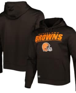 Cleveland Browns Men's Brown New Era Combine Stated Logo Pullover Hoodie