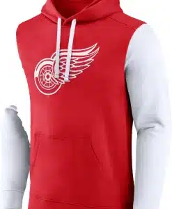 Detroit Red Wings Men's Fanatics White Red Pullover Hoodie