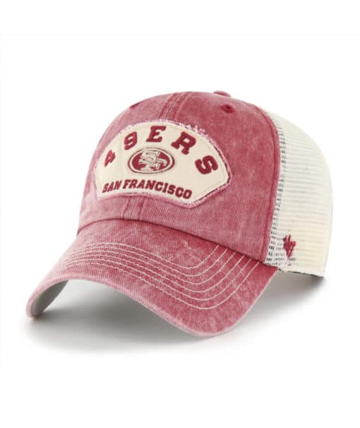 San Francisco 49ers 47 Brand Denali Razor Red Clean Up Mesh Snapback Hat