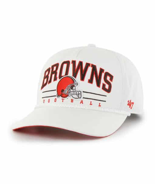 Cleveland Browns 47 Brand White Roscoe RF Hitch Snapback Hat