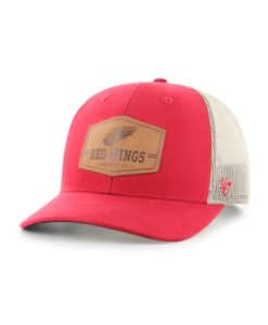 Detroit Red Wings 47 Brand Vintage Red Rawhide Khaki Mesh Snapback Hat