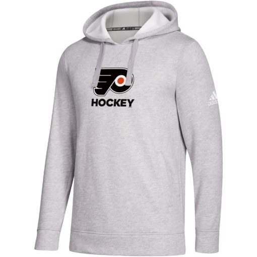 Philadelphia Flyers Men's Adidas Heather Gray Pullover Hoodie