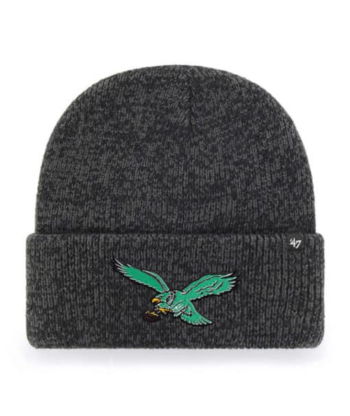 Philadelphia Eagles 47 Brand Vintage Black Brain Freeze Cuff Knit Hat