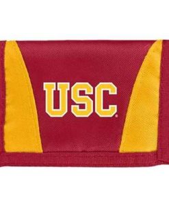 USC Trojans Red Yellow Nylon Trifold Wallet