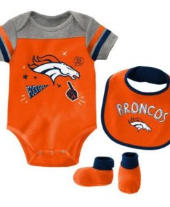 Denver Broncos Baby 3 Piece Tackle Creeper Set
