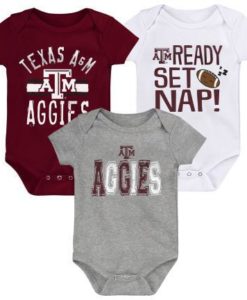 Texas A&M Aggies Baby 3 Pack Fan Onesie Creeper Set