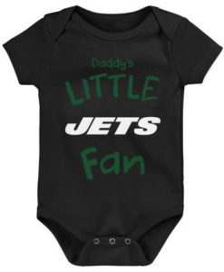 New York Jets Baby Black Daddy's Little Jets Fan Onesie Creeper