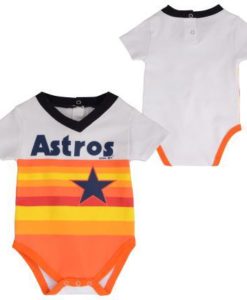 Houston Astros Baby Blue Orange White Coop Jersey Onesie Creeper