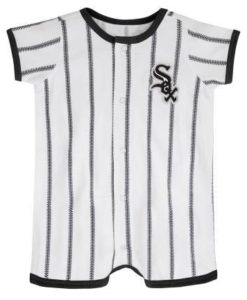 Chicago White Sox Baby White Button Up Romper Coverall