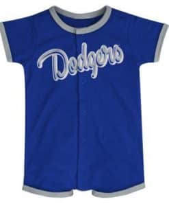 Los Angeles Dodgers Baby Blue Button Up Romper Coverall