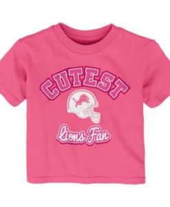 Detroit Lions TODDLER Cutest Fan Pink T-Shirt Tee