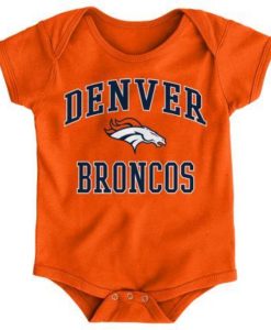 Denver Broncos Baby Orange Replen Onesie Creeper