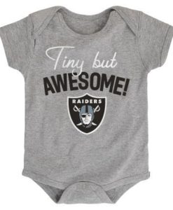 Las Vegas Raiders Baby Gray Awesome Script Creeper Onesie