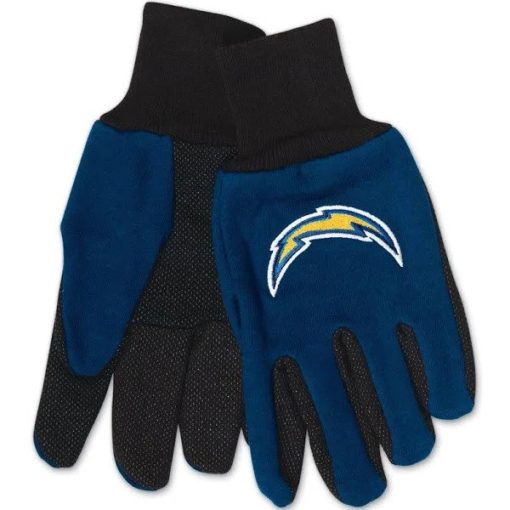 Los Angeles Chargers Blue Two Tone Gloves - Adult Size