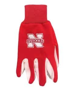 Nebraska Cornhuskers Red White Two Tone Gloves - Adult