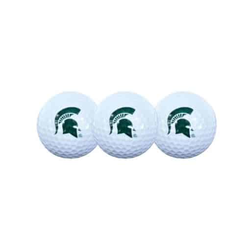 Michigan State Spartans 3 Golf Balls in Clamshell