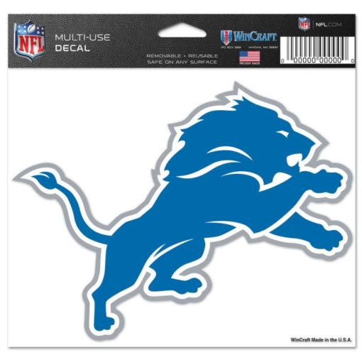 Detroit Lions 5"x 6" Multi-Use Clear Background Decal