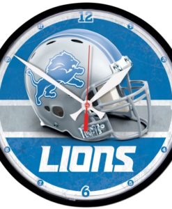 Detroit Lions Round Helmet Wall Clock 12.75"