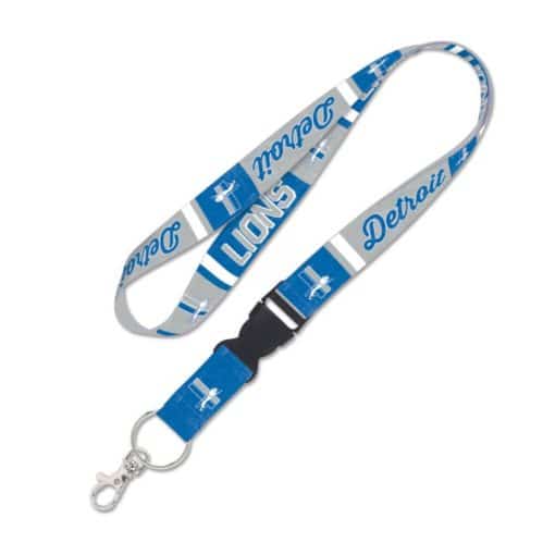 Detroit Lions Retro Lanyard with Detachable Buckle 1"