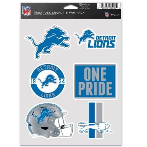 Detroit Lions Multi Use 6 Fan Pack