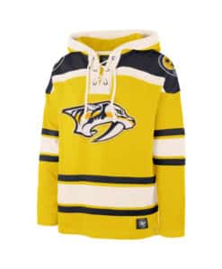 Nashville Predators Men's 47 Brand Yellow Gold Pullover Jersey Hoodie