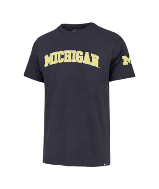 Michigan Wolverines Men's 47 Brand Atlas Blue Fieldhouse T-Shirt Tee