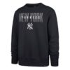 New York Yankees Men's 47 Brand Navy Crew Overlay Pullover Sweatshirt