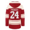 Bob Probert Detroit Red Wings Men's 47 Brand Red Pullover Jersey Hoodie