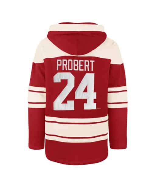 Bob Probert Detroit Red Wings Men's 47 Brand Red Pullover Jersey Hoodie