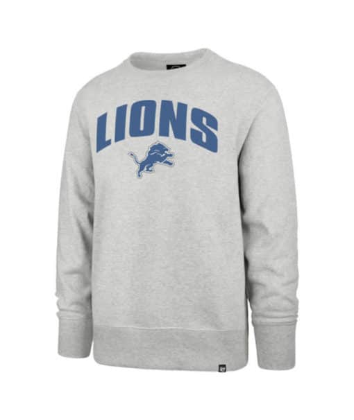 Detroit Lions Men's 47 Brand Gray Headline Crew Sweatshirt