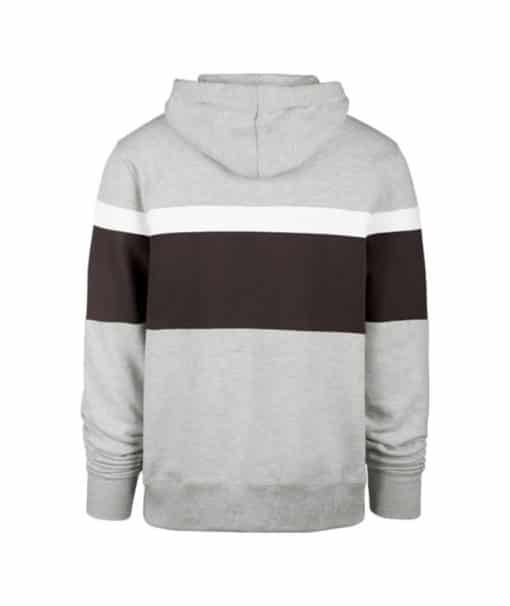 Cleveland Browns Men's 47 Brand Vintage Grey Brown Pullover Hoodie