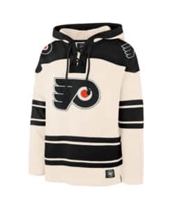Philadelphia Flyers Men's 47 Brand Cream Pullover Jersey Hoodie