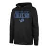 Detroit Lions Men's 47 Brand Black Framework Headline Pullover Hoodie