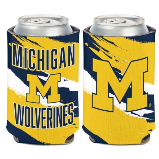 Michigan Wolverines 12 oz Blue Gold Paint Can Cooler Holder