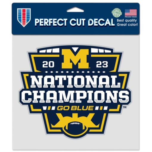 Michigan Wolverines 2023 National Champions 8" x 8" Perfect Cut Color Decal