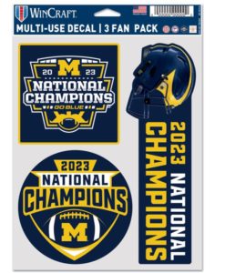 Michigan Wolverines 2023 National Champions Multi Use 3 Fan Pack