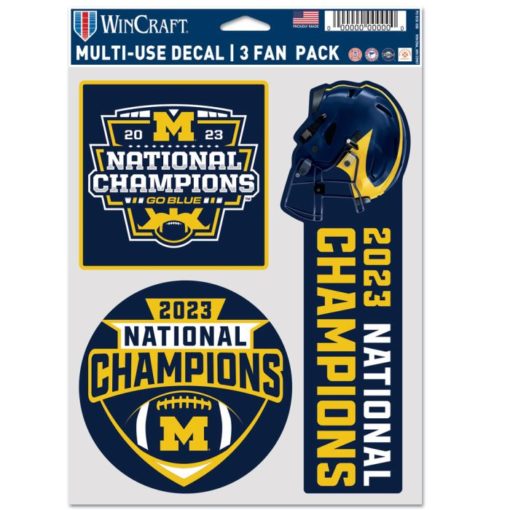 Michigan Wolverines 2023 National Champions Multi Use 3 Fan Pack