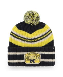 Michigan Wolverines 47 Brand Hone Patch Cuff Knit Hat