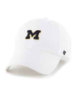 Michigan Wolverines Women's 47 Brand White Clean Up Adjustable Hat