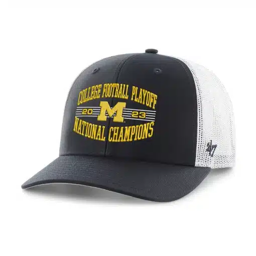 Michigan Wolverines 2023 National Champions 47 Brand Navy Trucker Snapback Hat