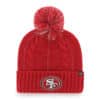 San Francisco Women's 49ers 47 Brand Red Bauble Cuff Knit Hat