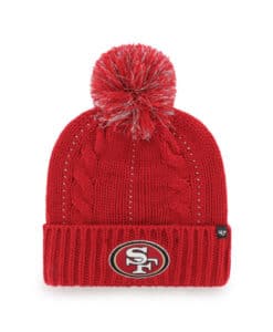 San Francisco Women's 49ers 47 Brand Red Bauble Cuff Knit Hat