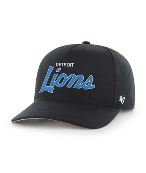 Detroit Lions 47 Brand Black Crosstown RF Hitch Snapback Hat - Image 2
