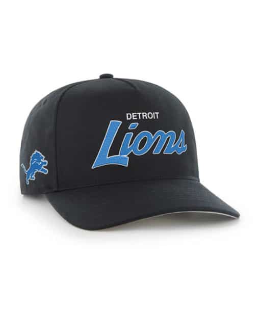 Detroit Lions 47 Brand Black Crosstown RF Hitch Snapback Hat
