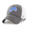 Detroit Lions 47 Brand Charcoal Haskell MVP White Mesh Adjustable Hat