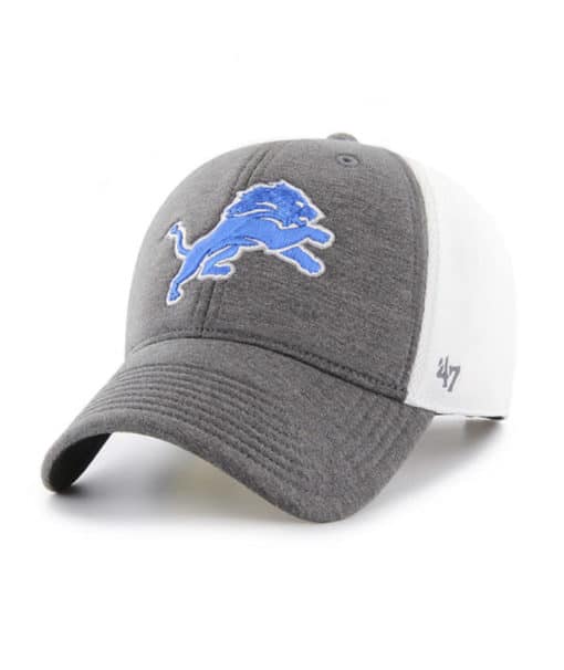 Detroit Lions 47 Brand Charcoal Haskell MVP White Mesh Adjustable Hat