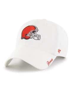 Cleveland Browns Women's 47 Brand White Miata Clean Up Adjustable Hat