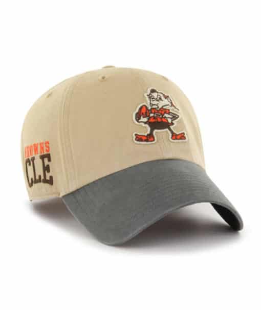 Cleveland Browns 47 Brand Vintage Khaki Ashford Clean Up Snapback Hat